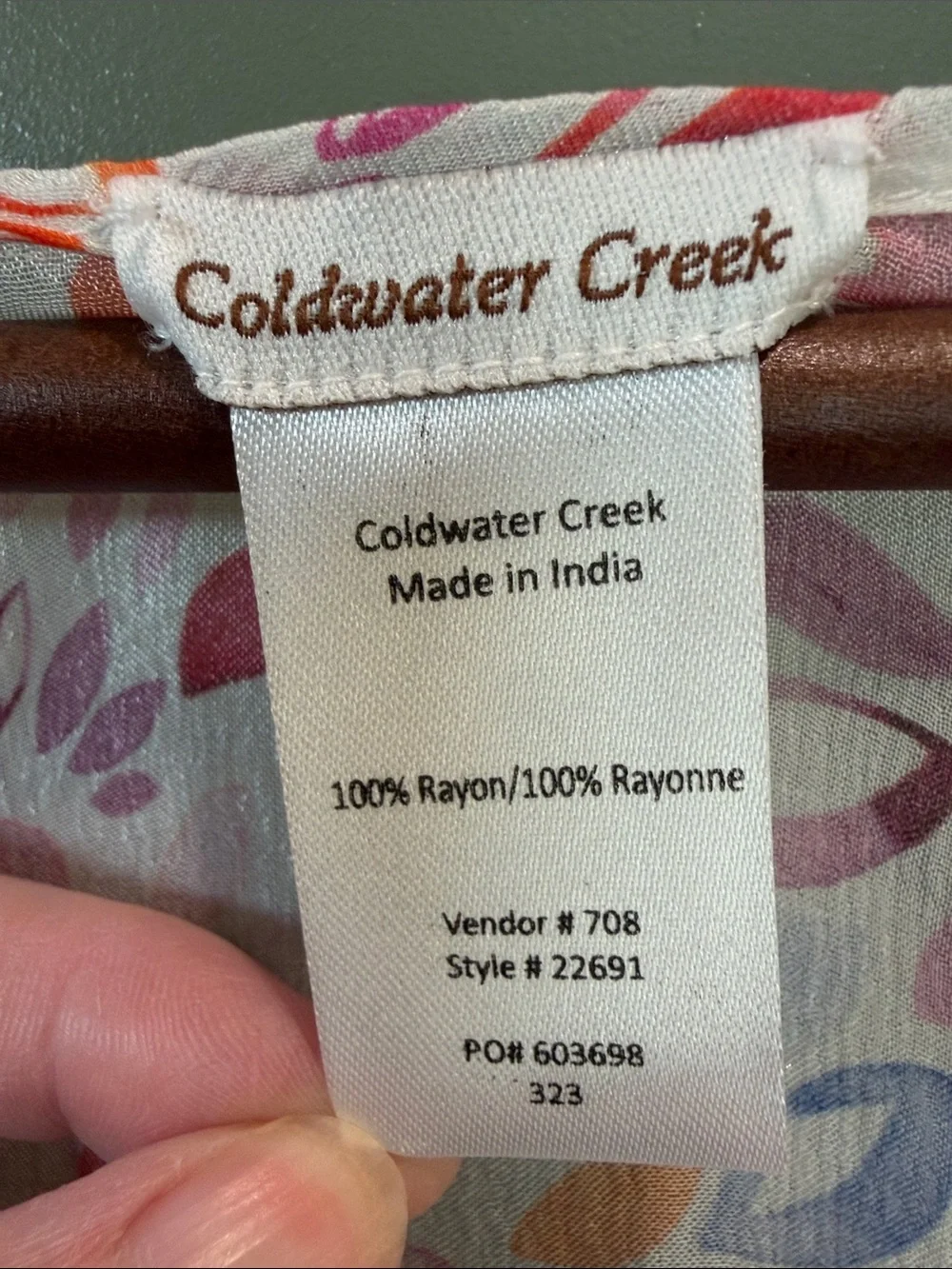 Coldwater Creek Floral Paisley Topper NWT